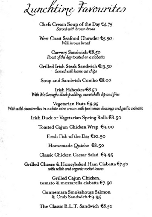 The Forge Lunchtime Favourites