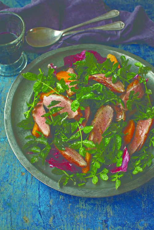 Rory O&rsquo;Connell&rsquo;s Grilled Duck Breast with a Salad of Oranges, Watercress and Radicchio